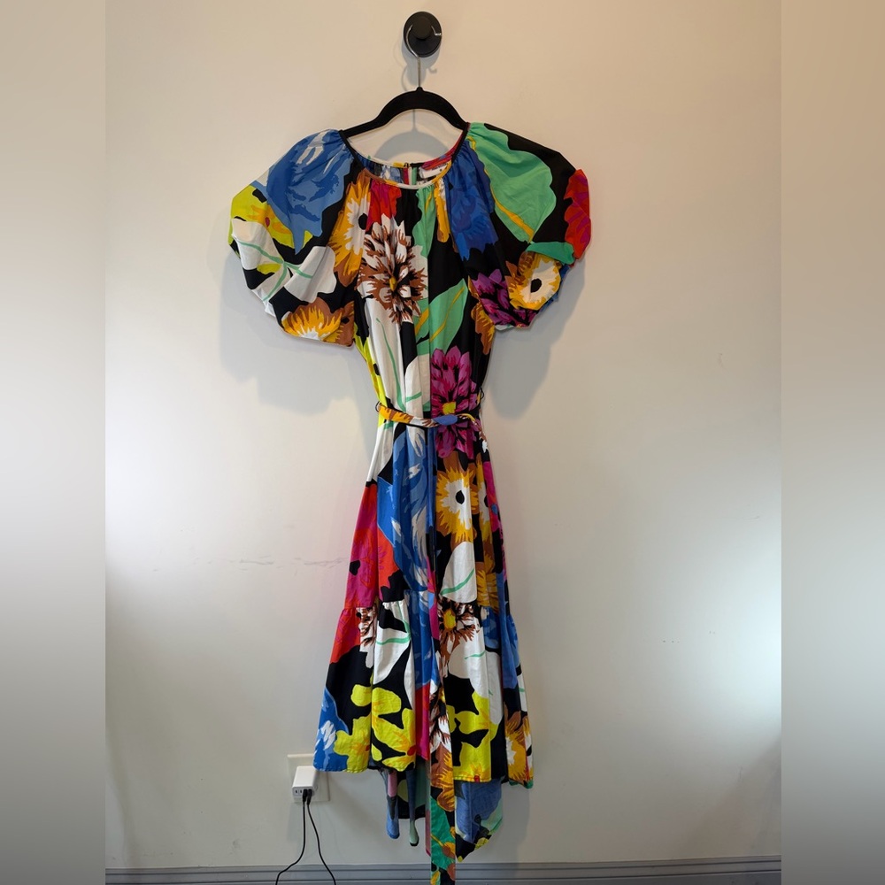 Christopher John Rogers x Target Multicolor Floral Puff-Sleeve Maxi Dress